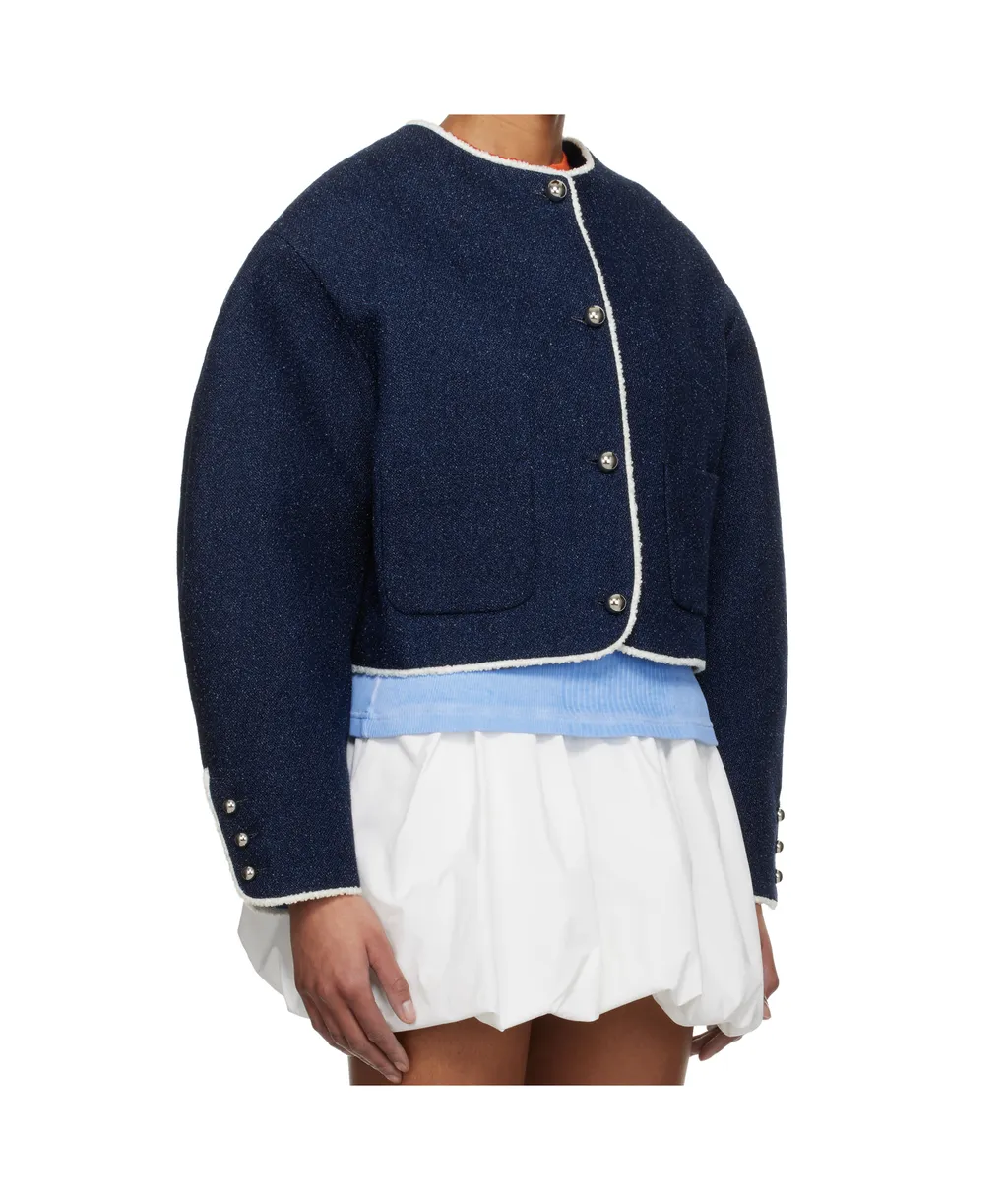 Contrast-Trim Jacket