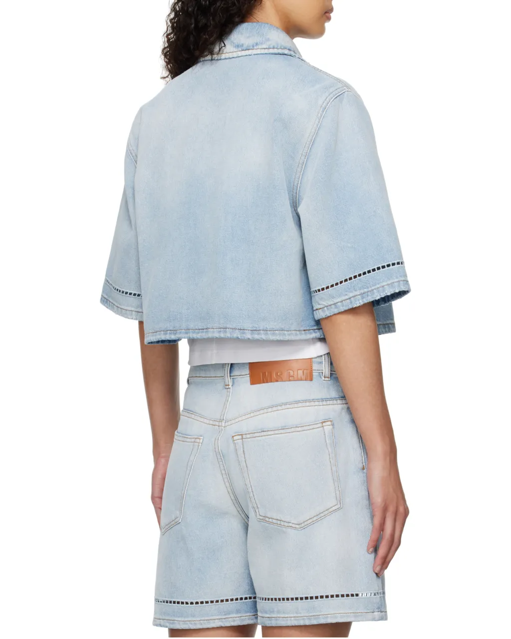 Cropped Denim Shirt