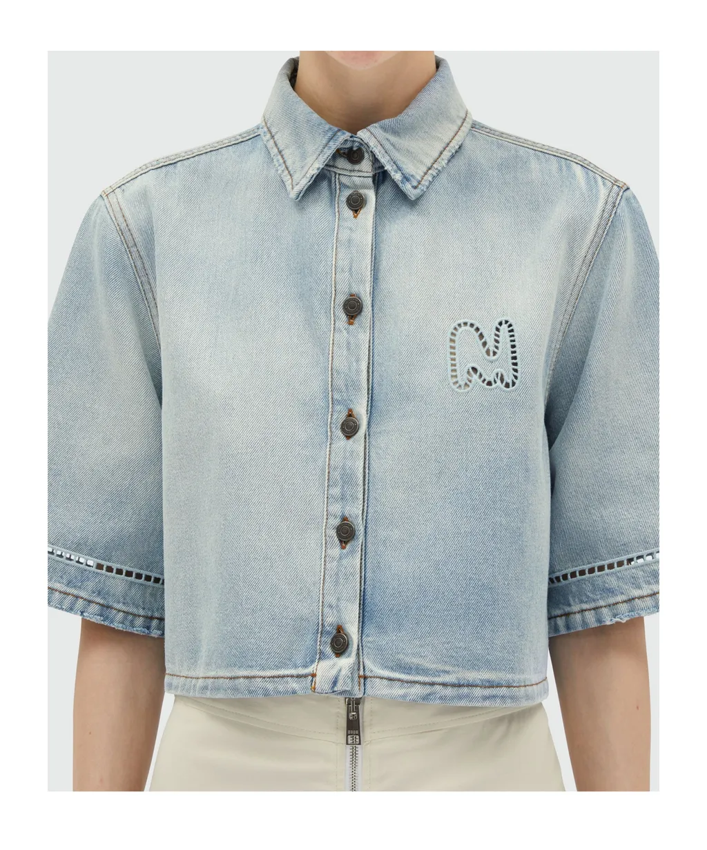 Cropped Denim Shirt