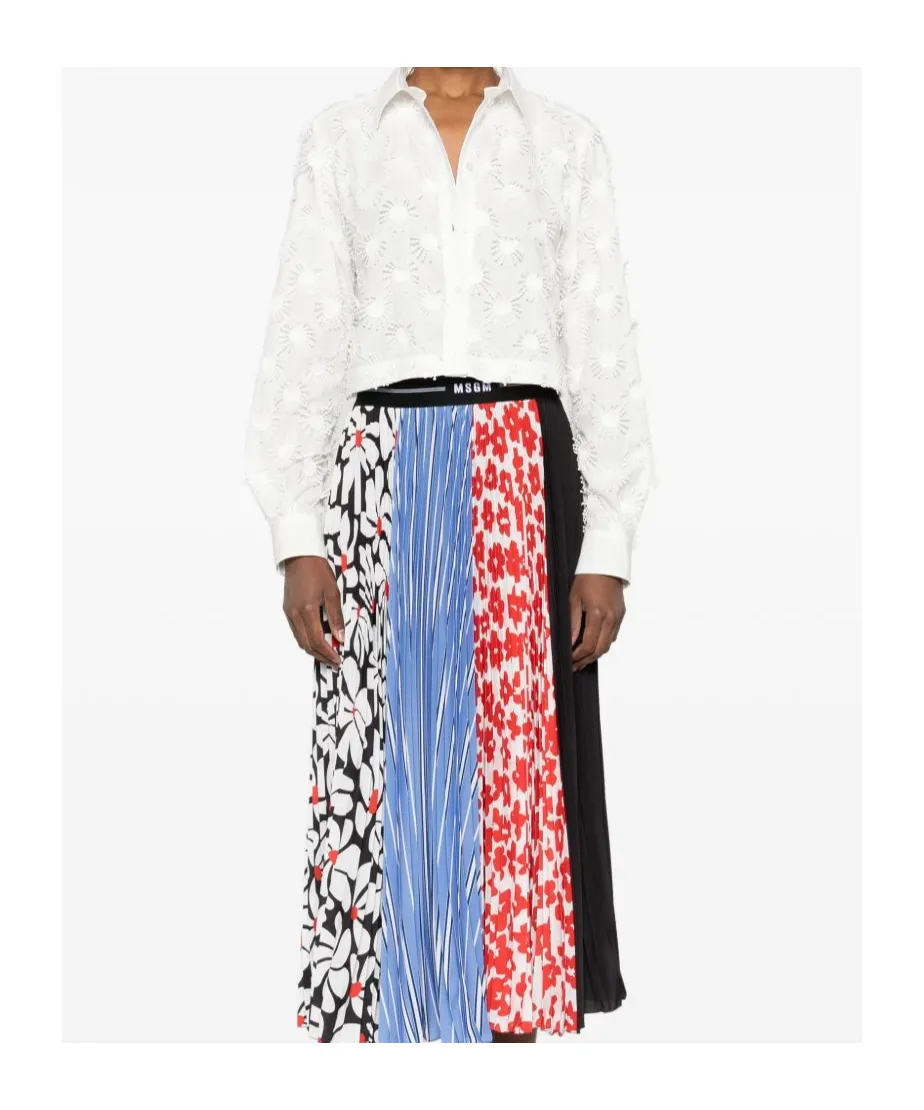 Embroidered Detail Cropped Shirt