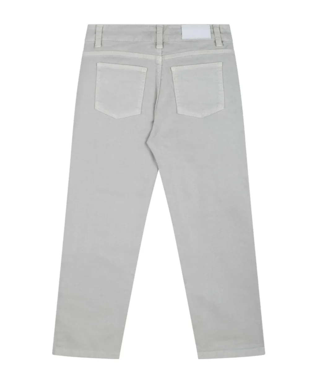 Logo Embroidered Straight Leg Jeans
