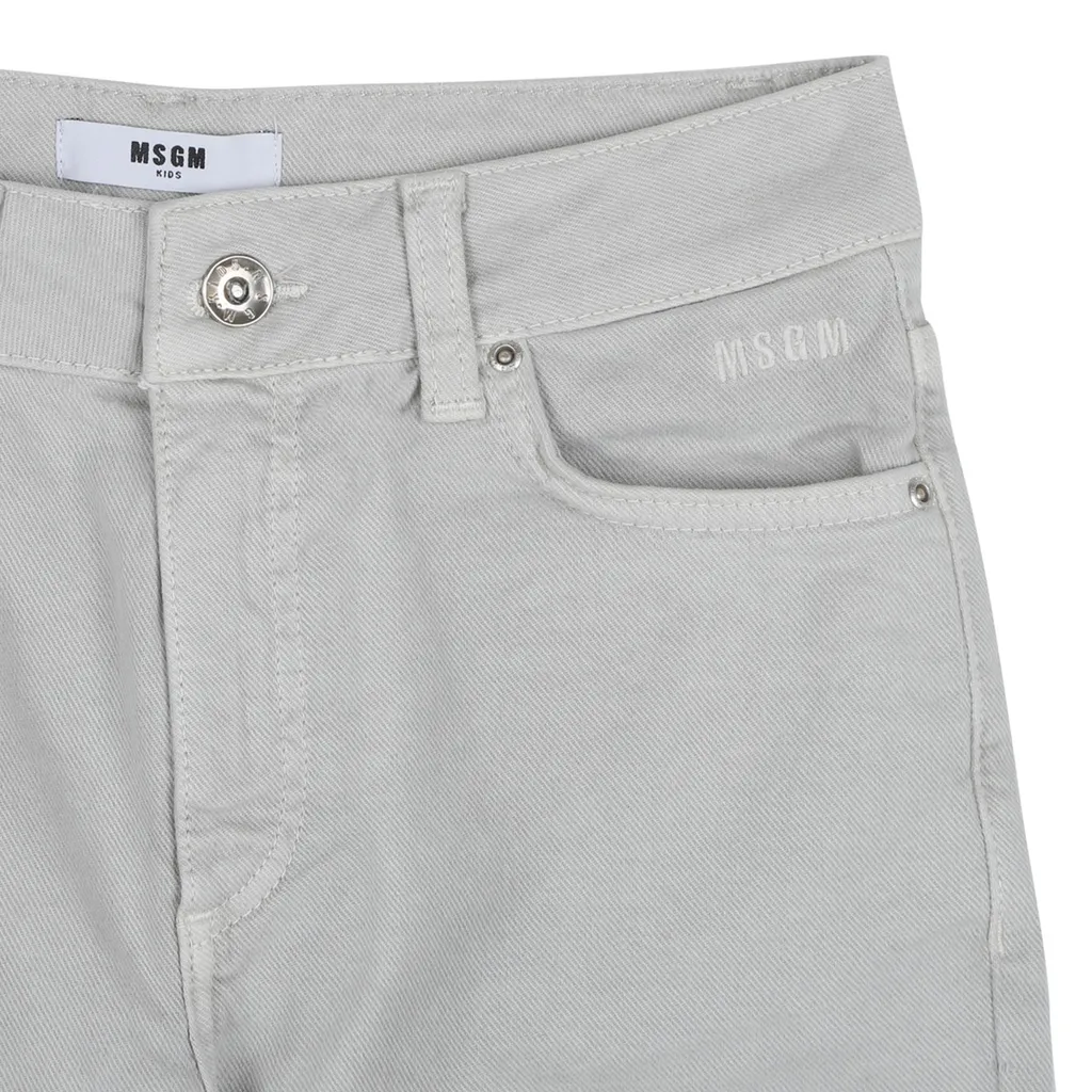 Logo Embroidered Straight Leg Jeans
