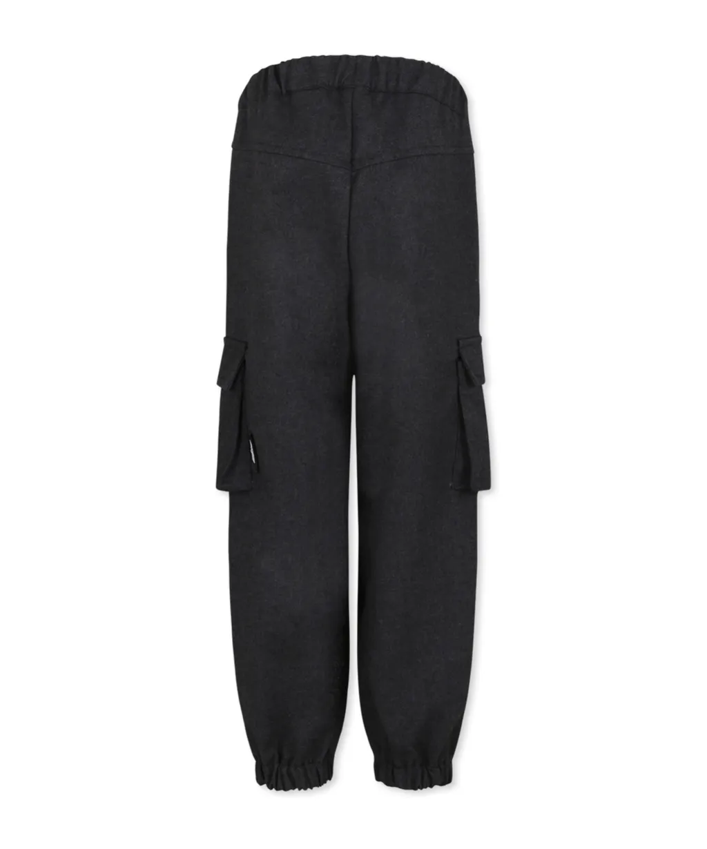 Kids Drawstring Tapered Cargo Pants