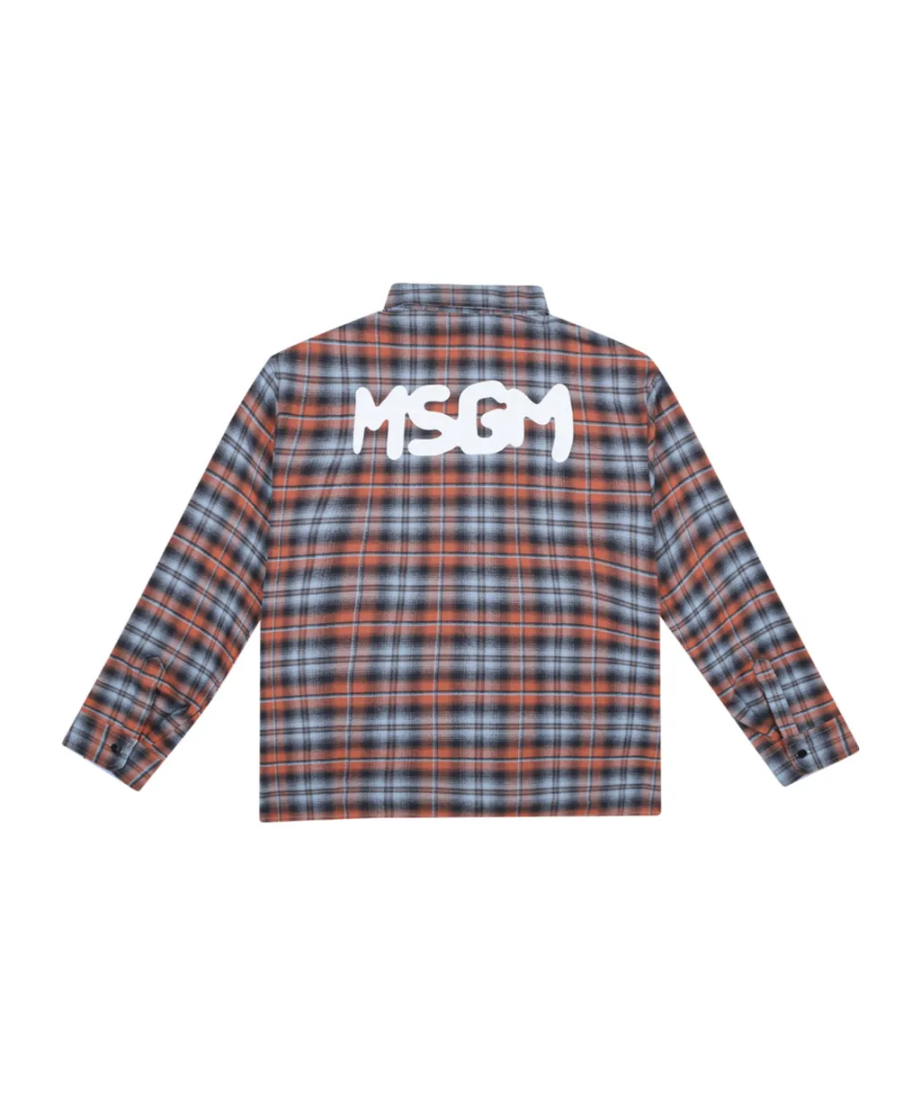 Logo Printed Checked Shirt
