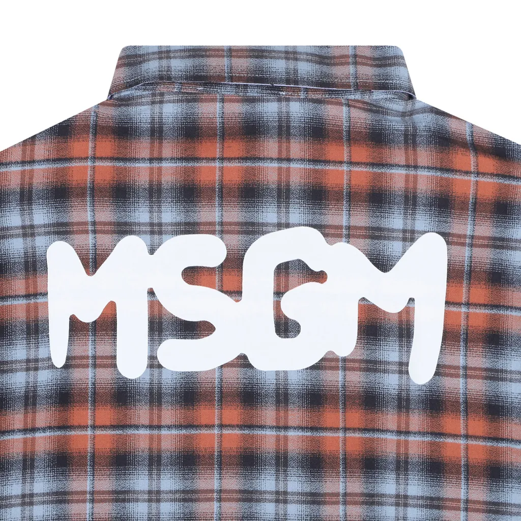 Logo Printed Checked Shirt
