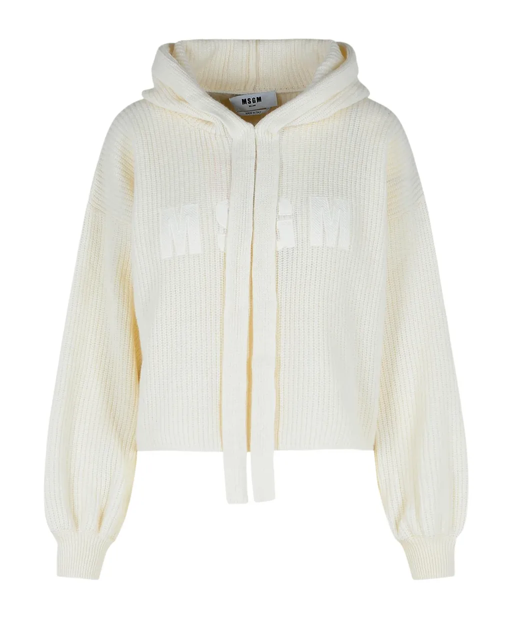Drawstring Knitted Hoodie