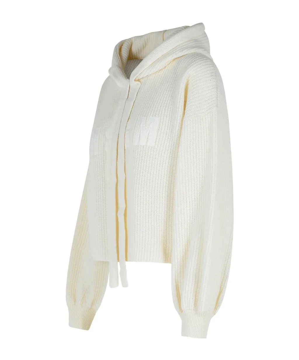 Drawstring Knitted Hoodie