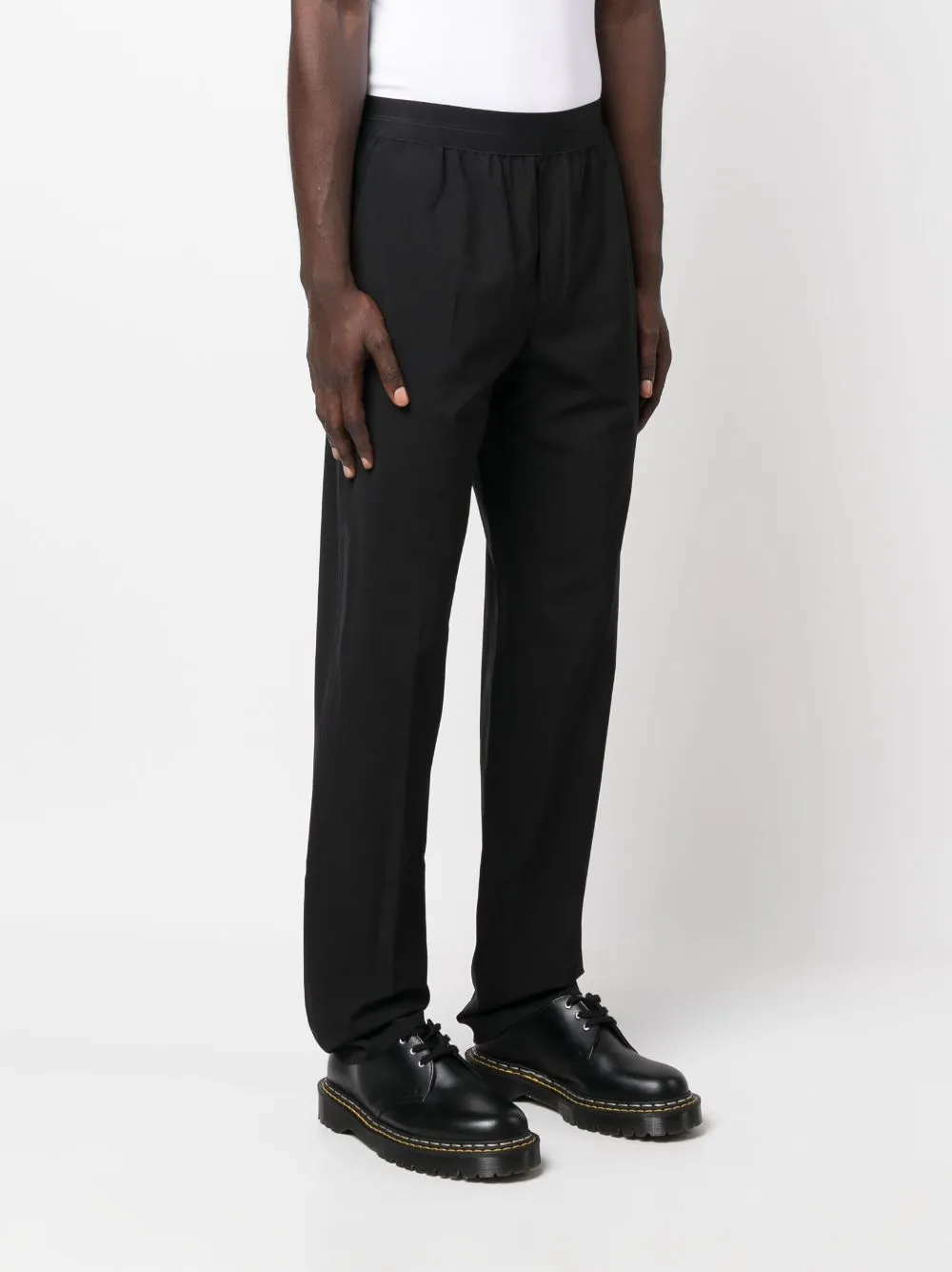 Logo-Waistband Straight-Leg Trousers