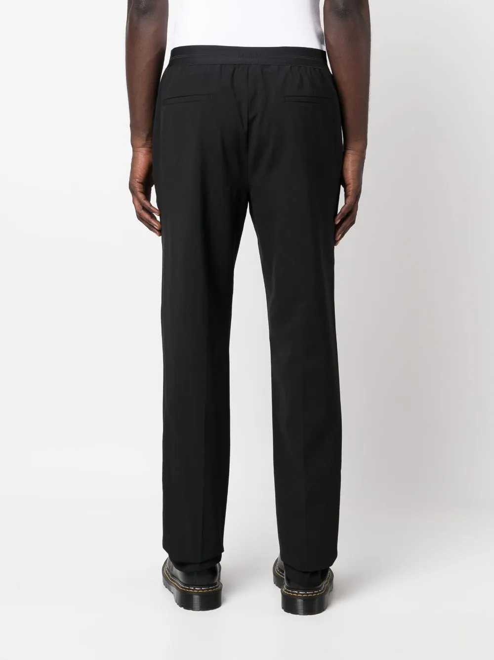 Logo-Waistband Straight-Leg Trousers
