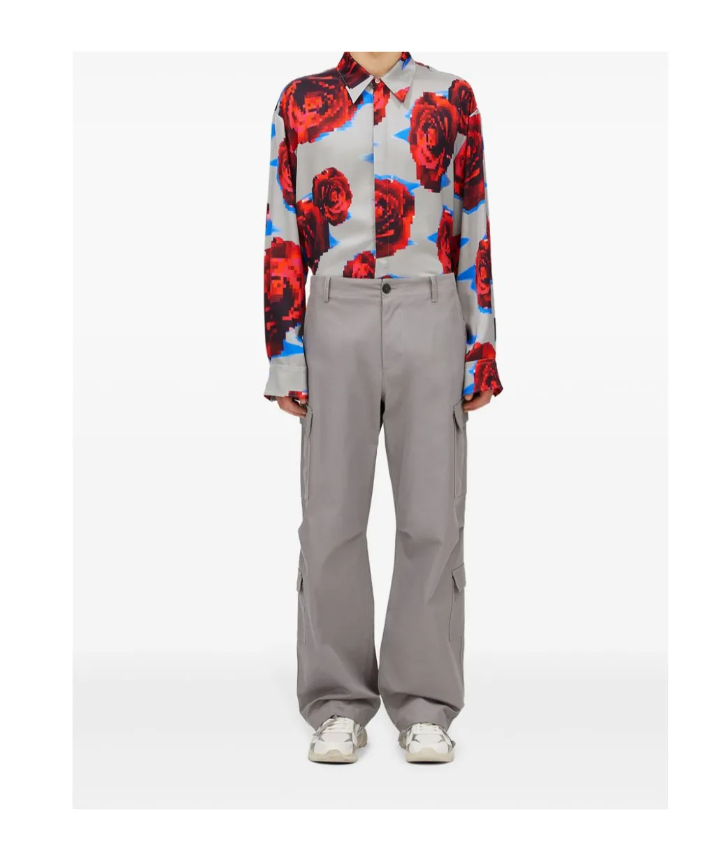 Cargo Trousers With Drawstring Ankles