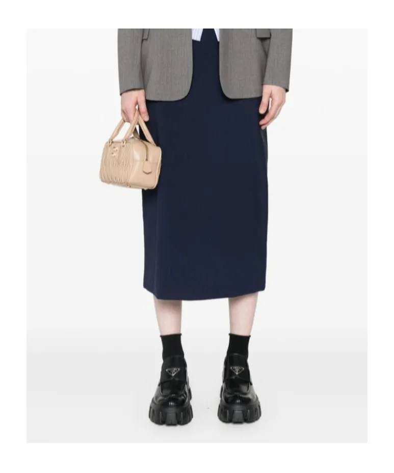 Logo-Jacquard Midi Skirt