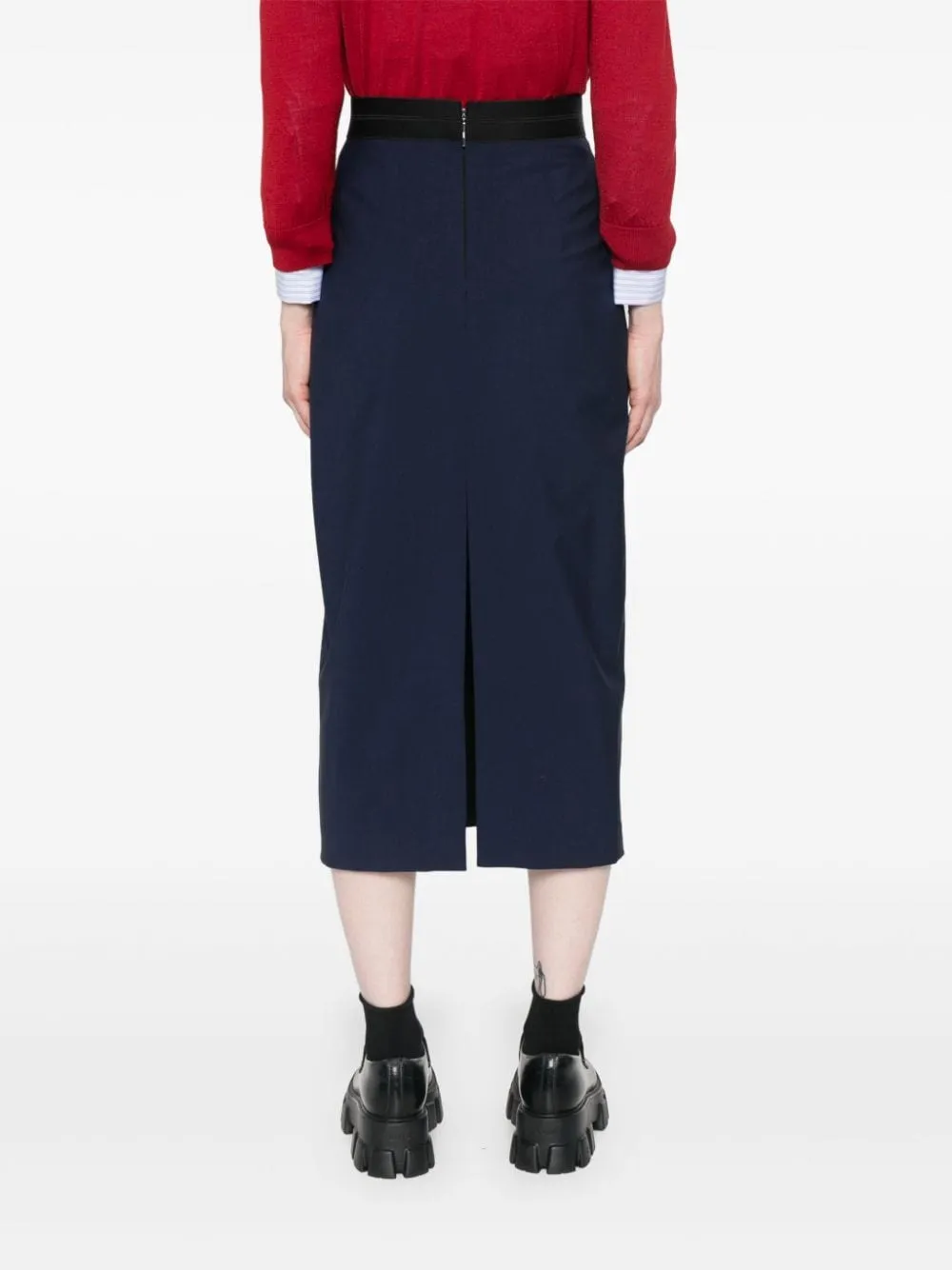 Logo-Jacquard Midi Skirt