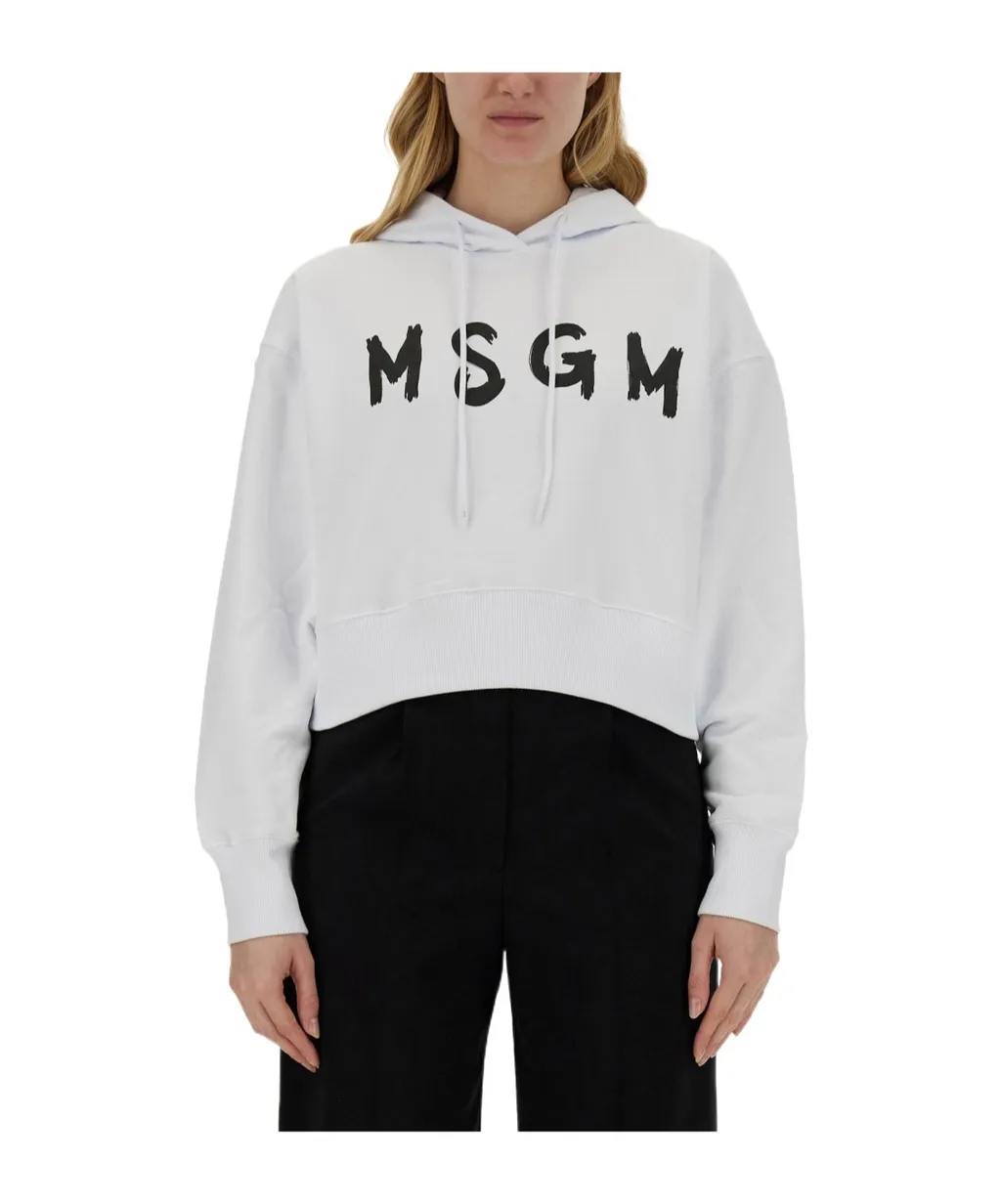 Logo Printed Drawstring Hoodie