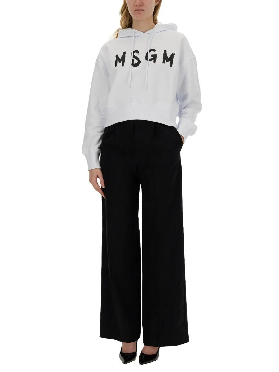 Logo Printed Drawstring Hoodie