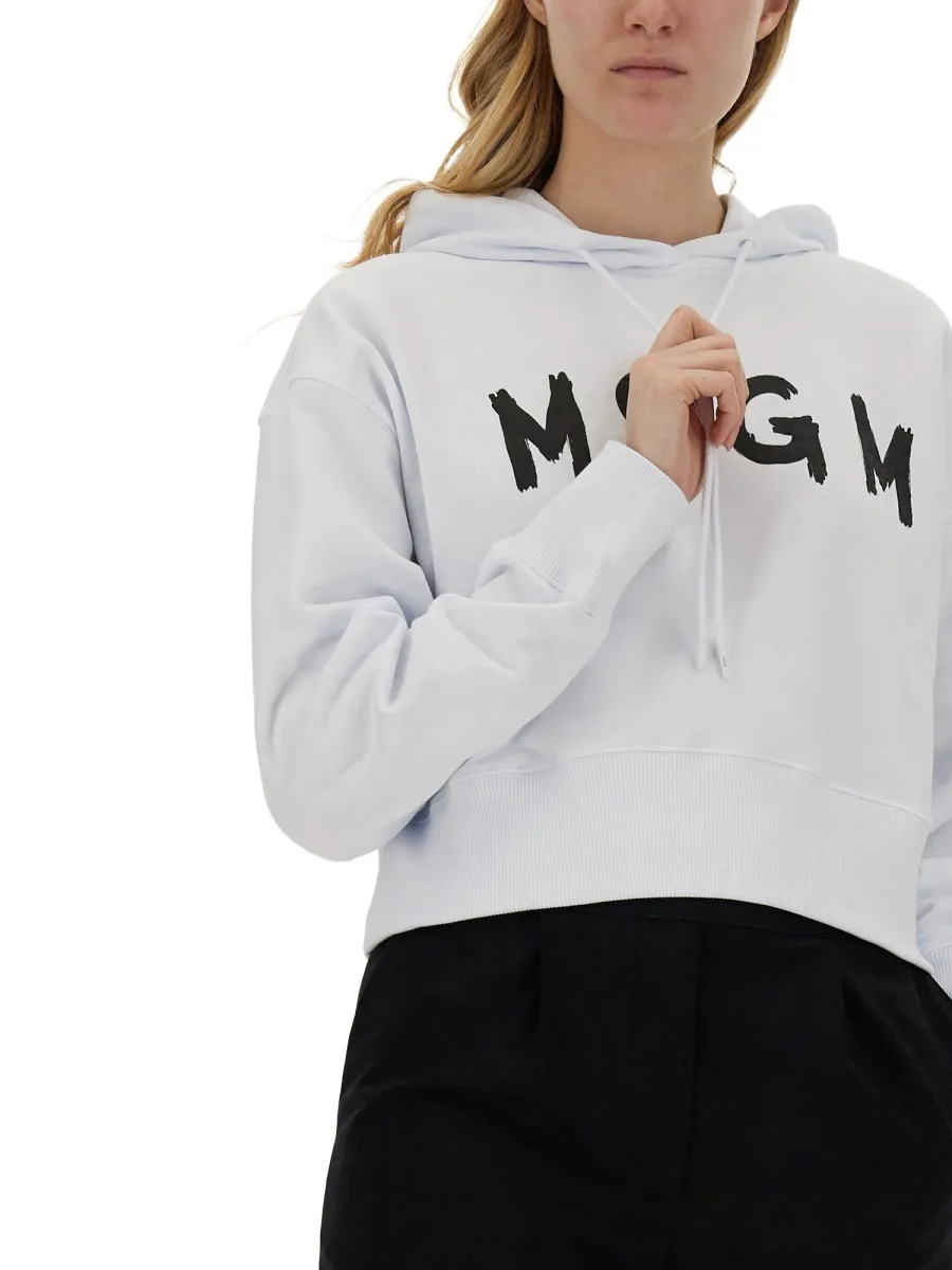 Logo Printed Drawstring Hoodie