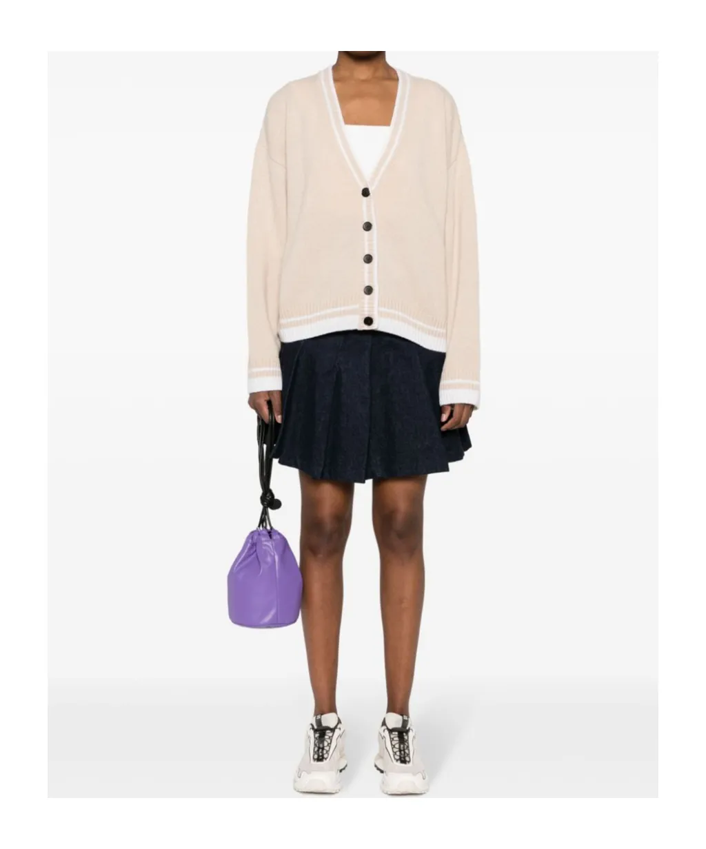 Embroidered-Logo Cardigan