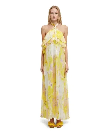 Floral-Print Ruffled-Detail Dress
