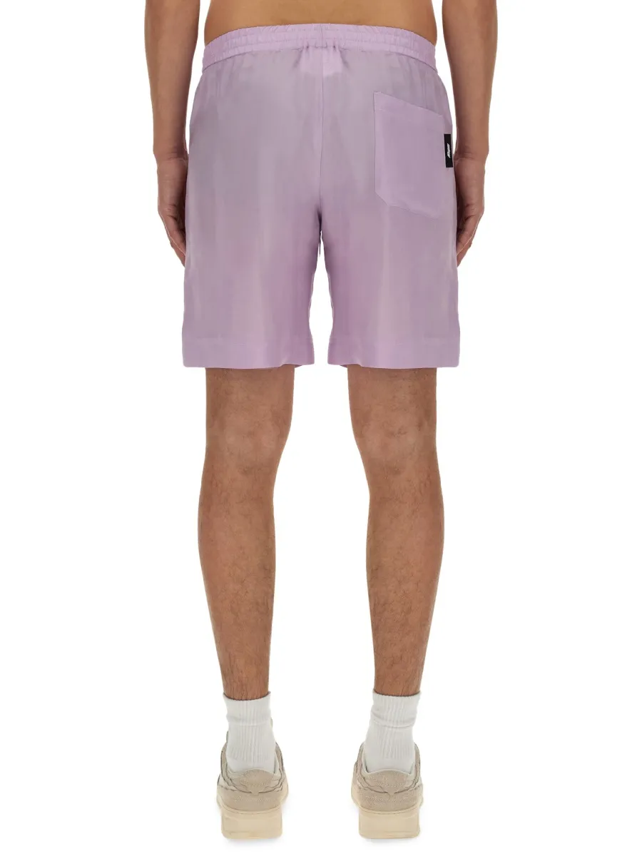 Logo Embroidered Thigh-Length Shorts