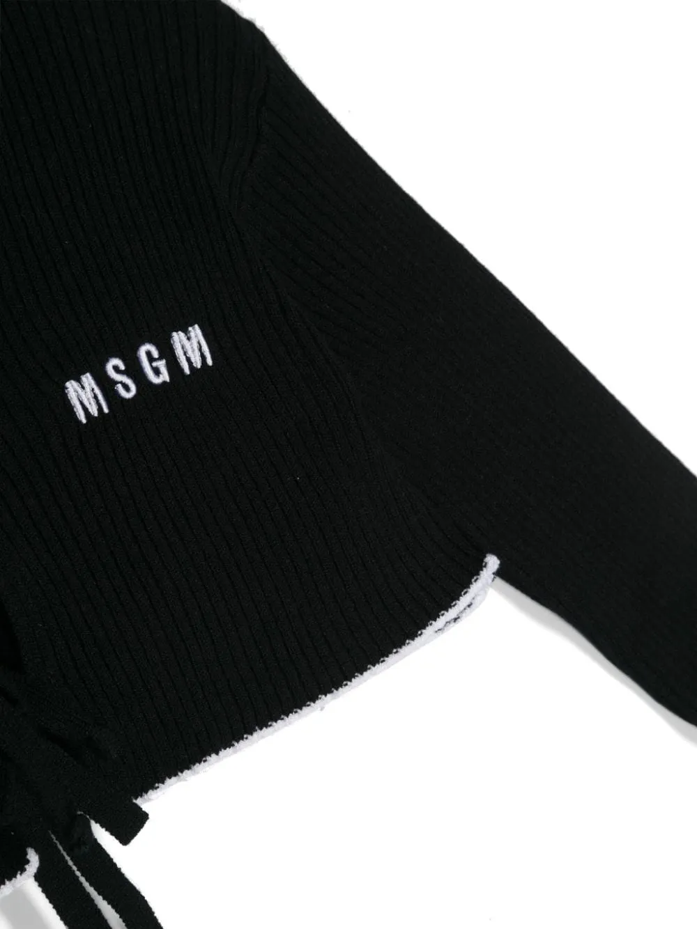 Logo-Embroidered Ribbed-Knit Cardigan