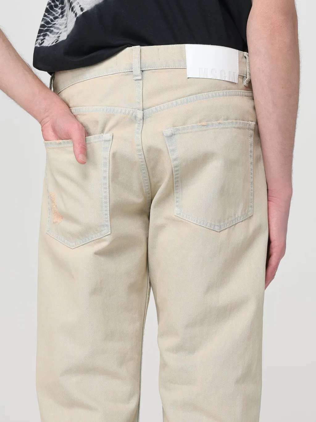 Mid-Rise Straight-Leg Distressed Jeans