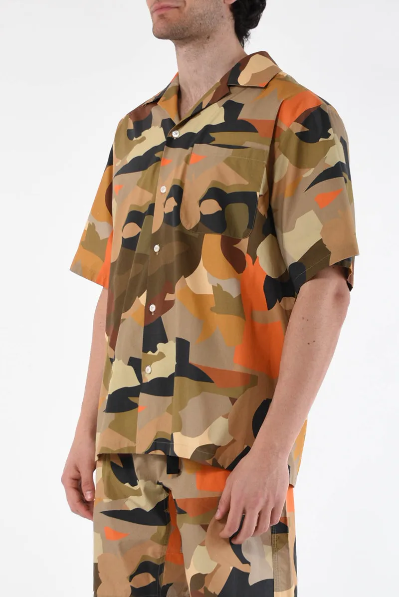 Camouflage-Print Cotton Shirt