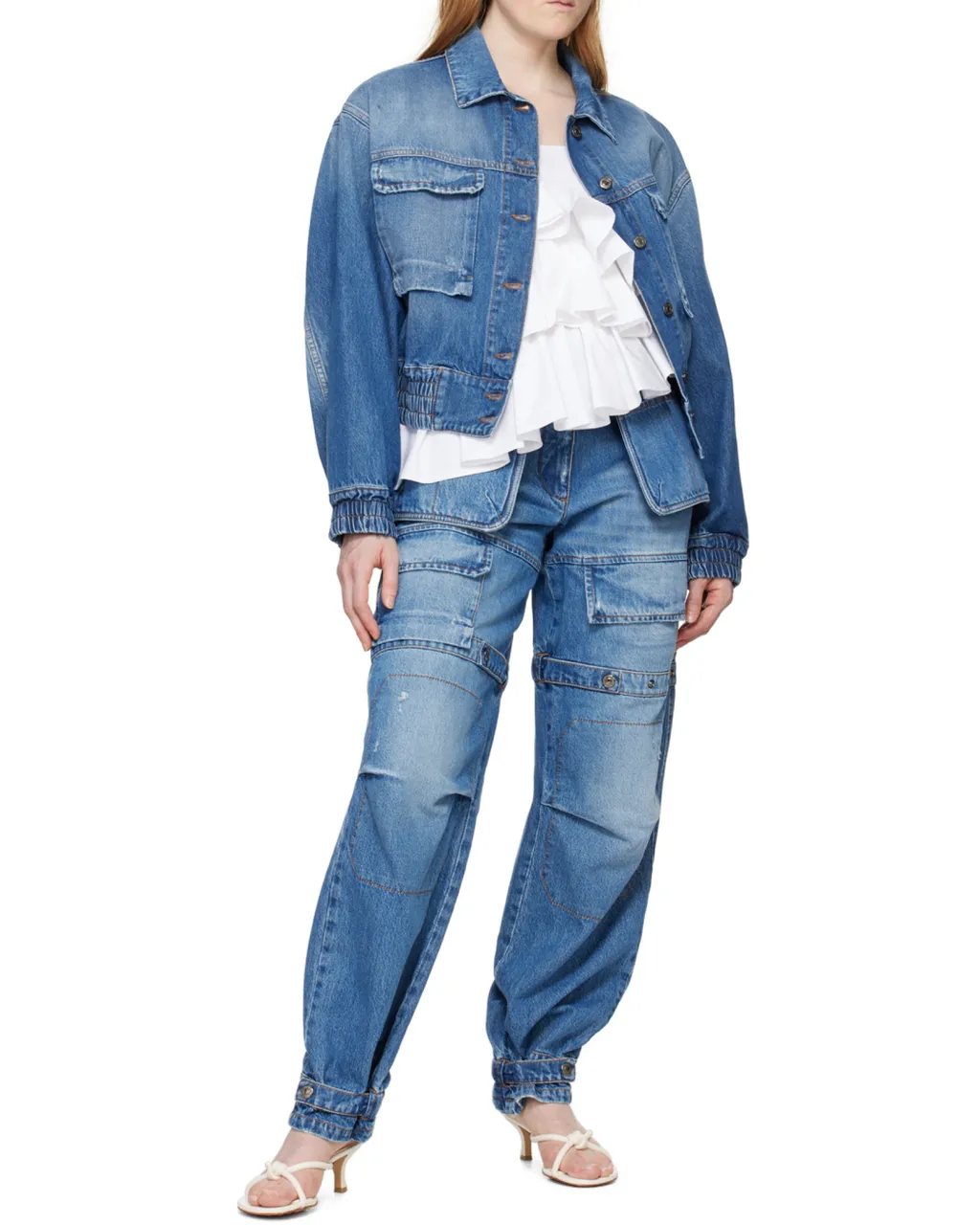Logo Patch Cargo Jeans