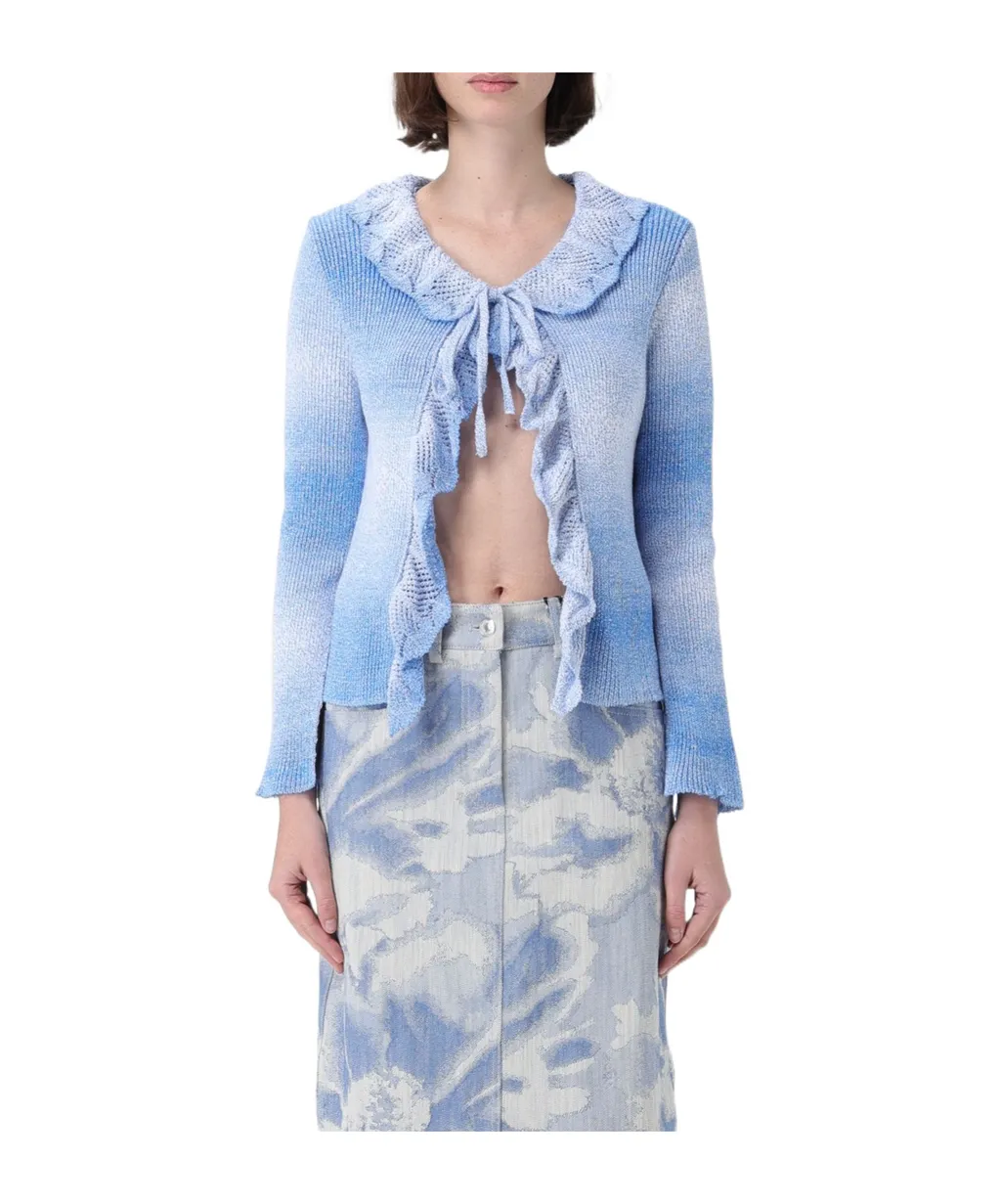 Frilled-Detail Cardigan