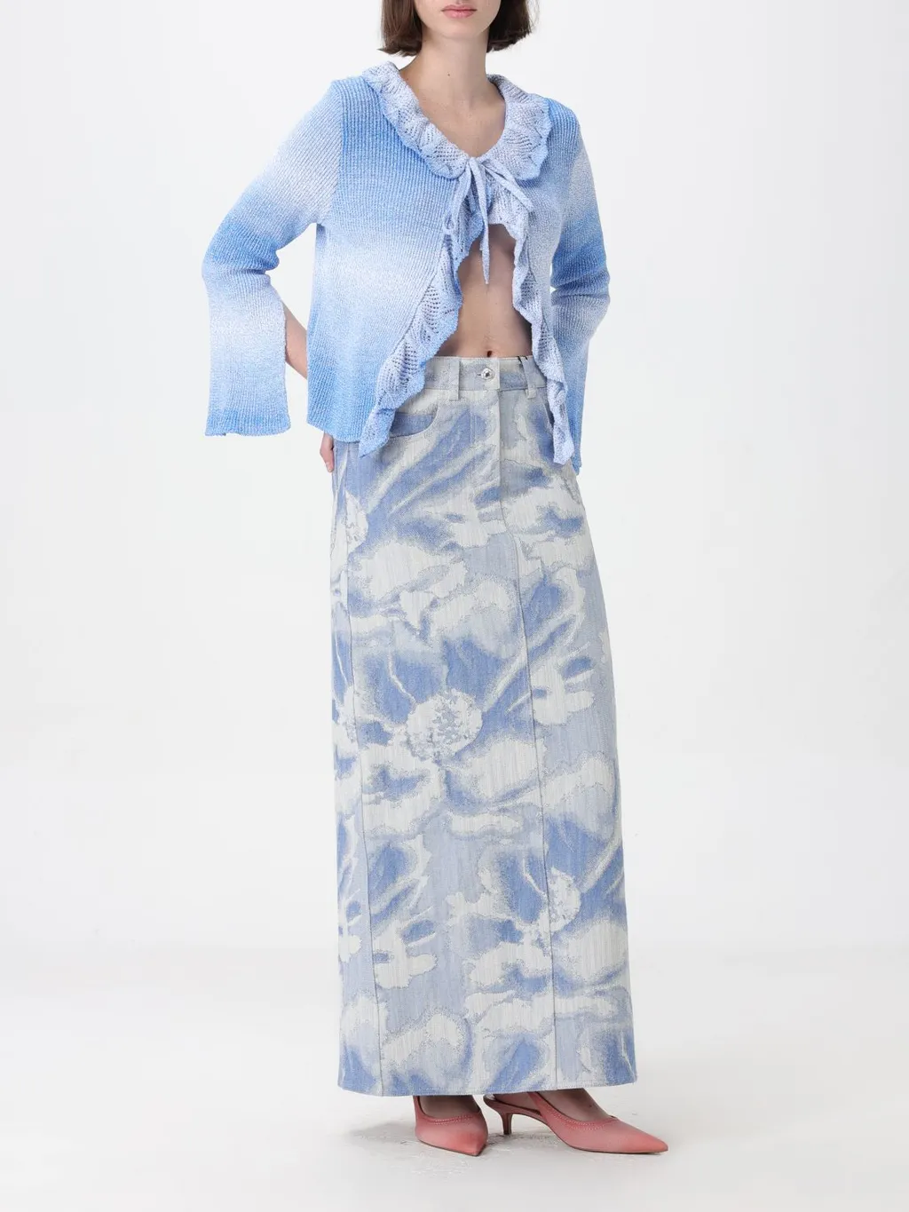 Frilled-Detail Cardigan