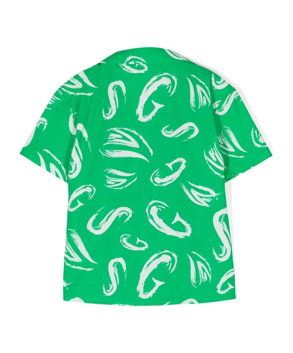 Logo-Print Poplin Shirt
