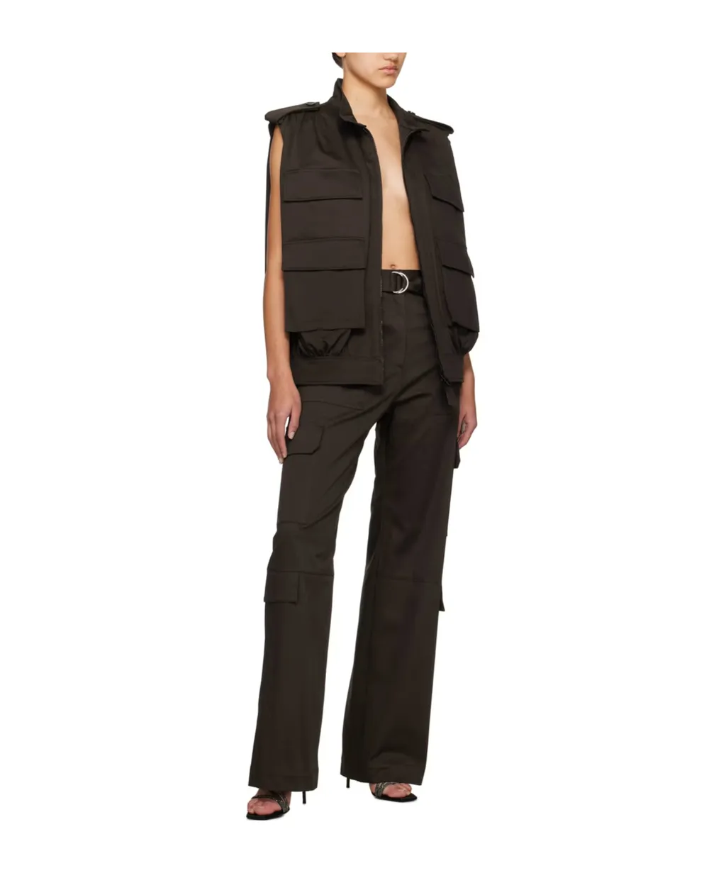 Embroidered-Logo Twill Gilet