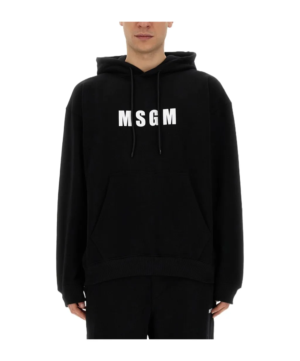 Logo Printed Drawstring Hoodie