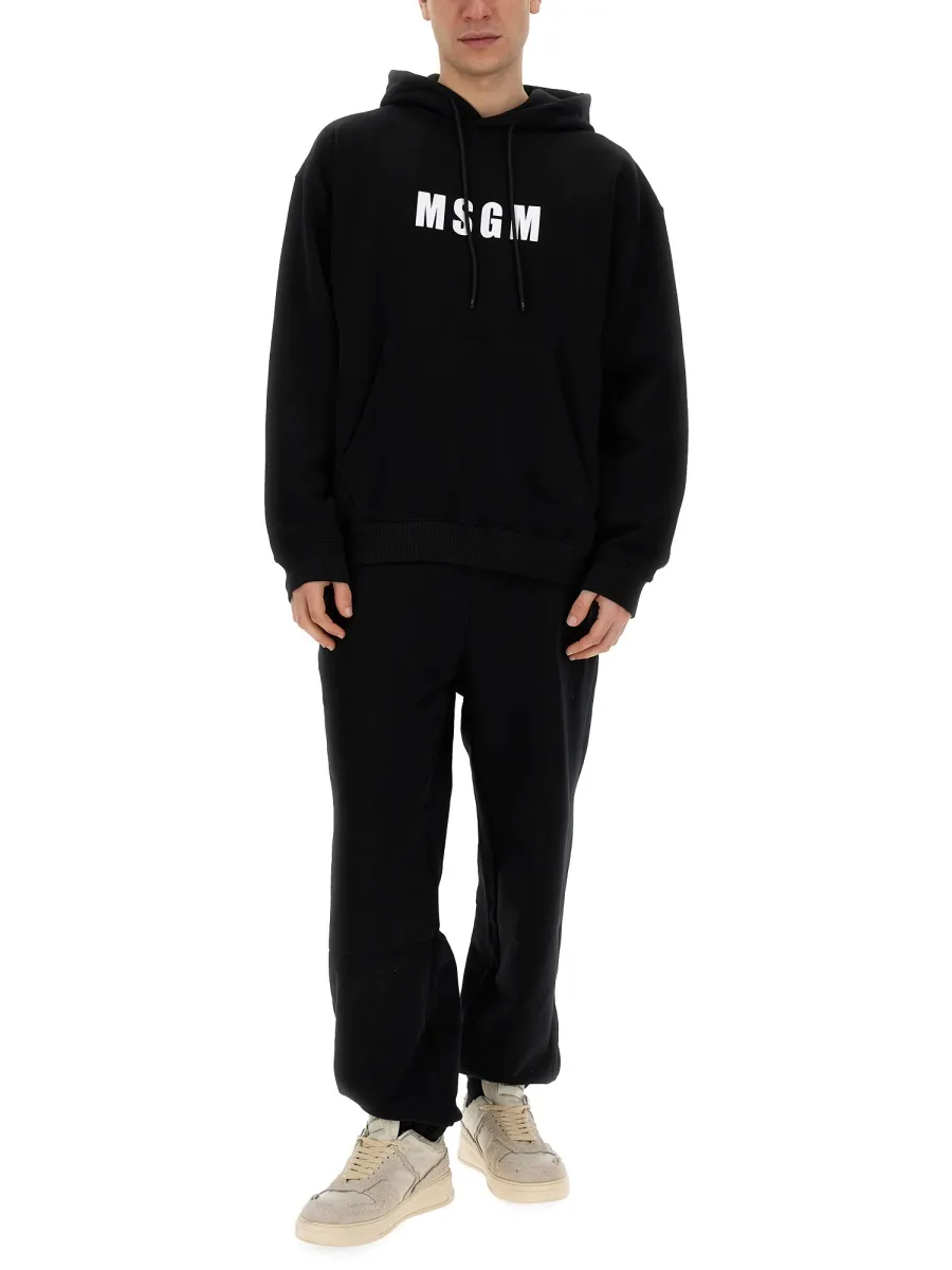 Logo Printed Drawstring Hoodie