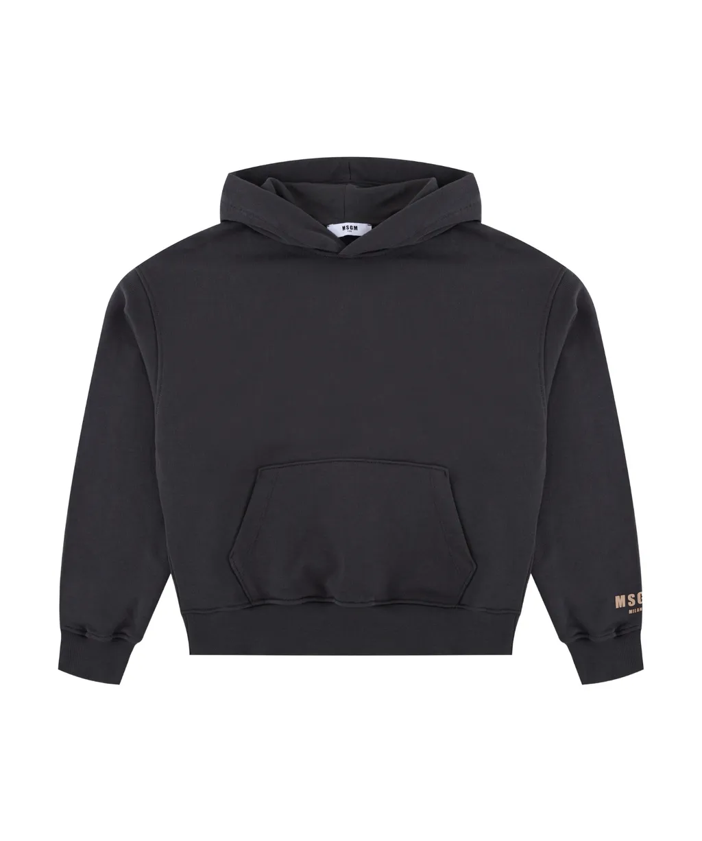 Logo Printed Drop Shoulder Hoodie