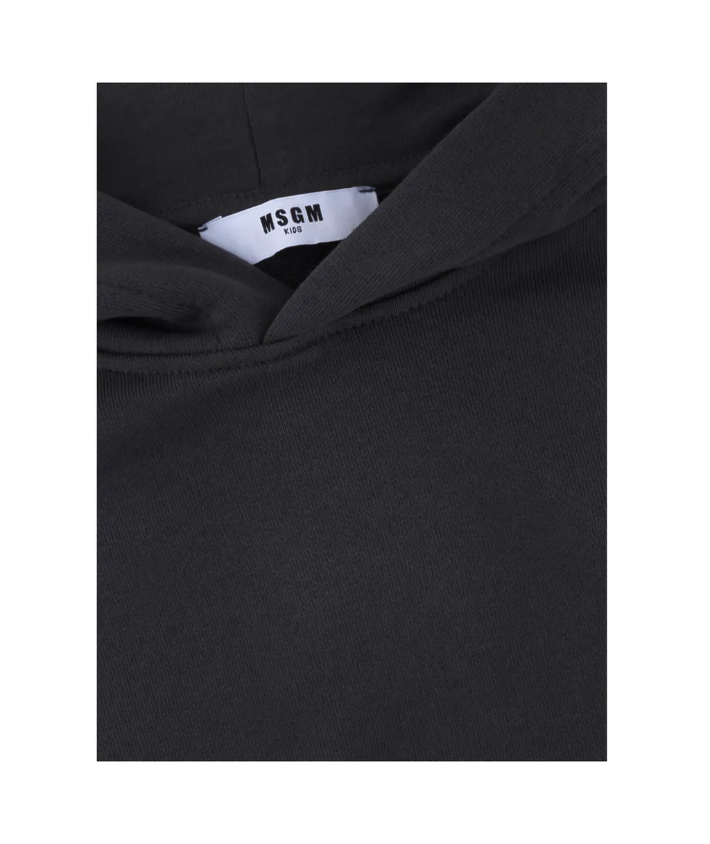 Logo Printed Drop Shoulder Hoodie