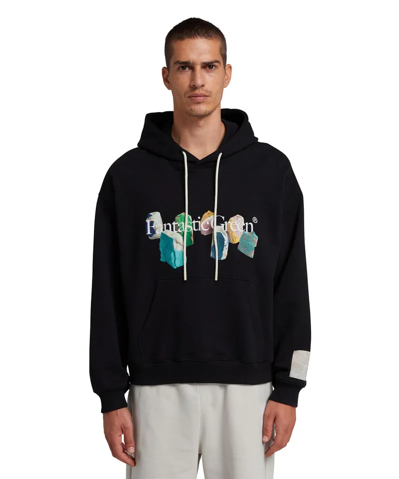 Slogan-Print Organic-Cotton Hoodie