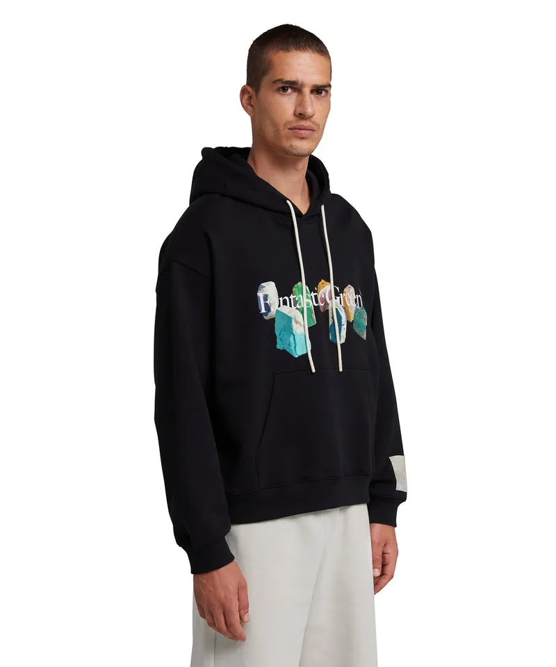 Slogan-Print Organic-Cotton Hoodie