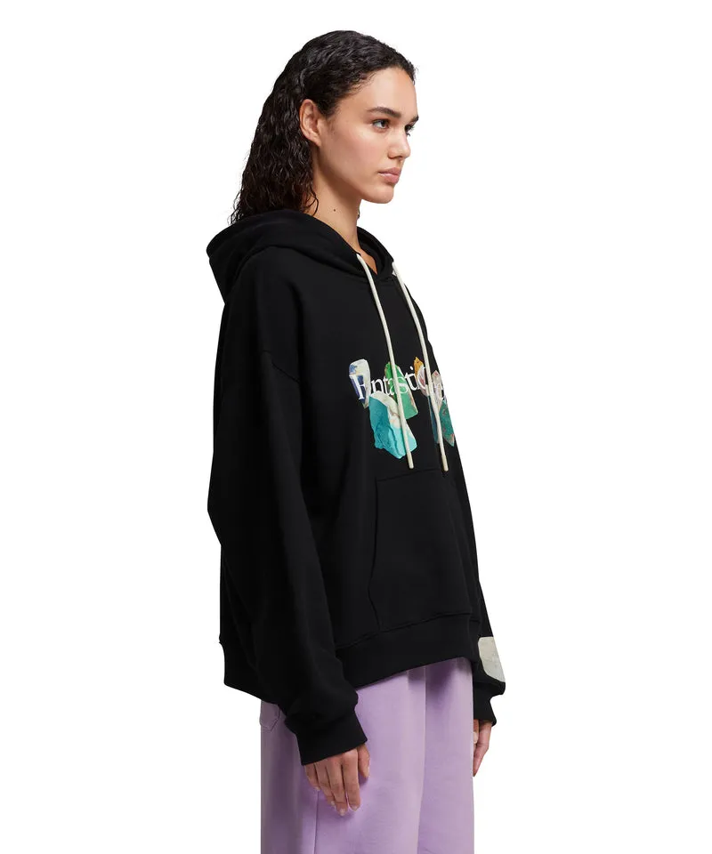 Slogan-Print Organic-Cotton Hoodie