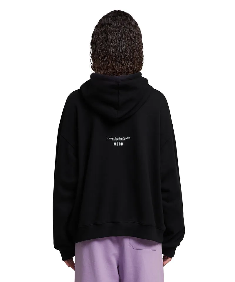 Slogan-Print Organic-Cotton Hoodie
