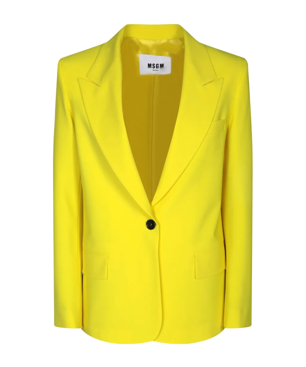 Single-Breasted Peak-Lapels Tailored Blazer