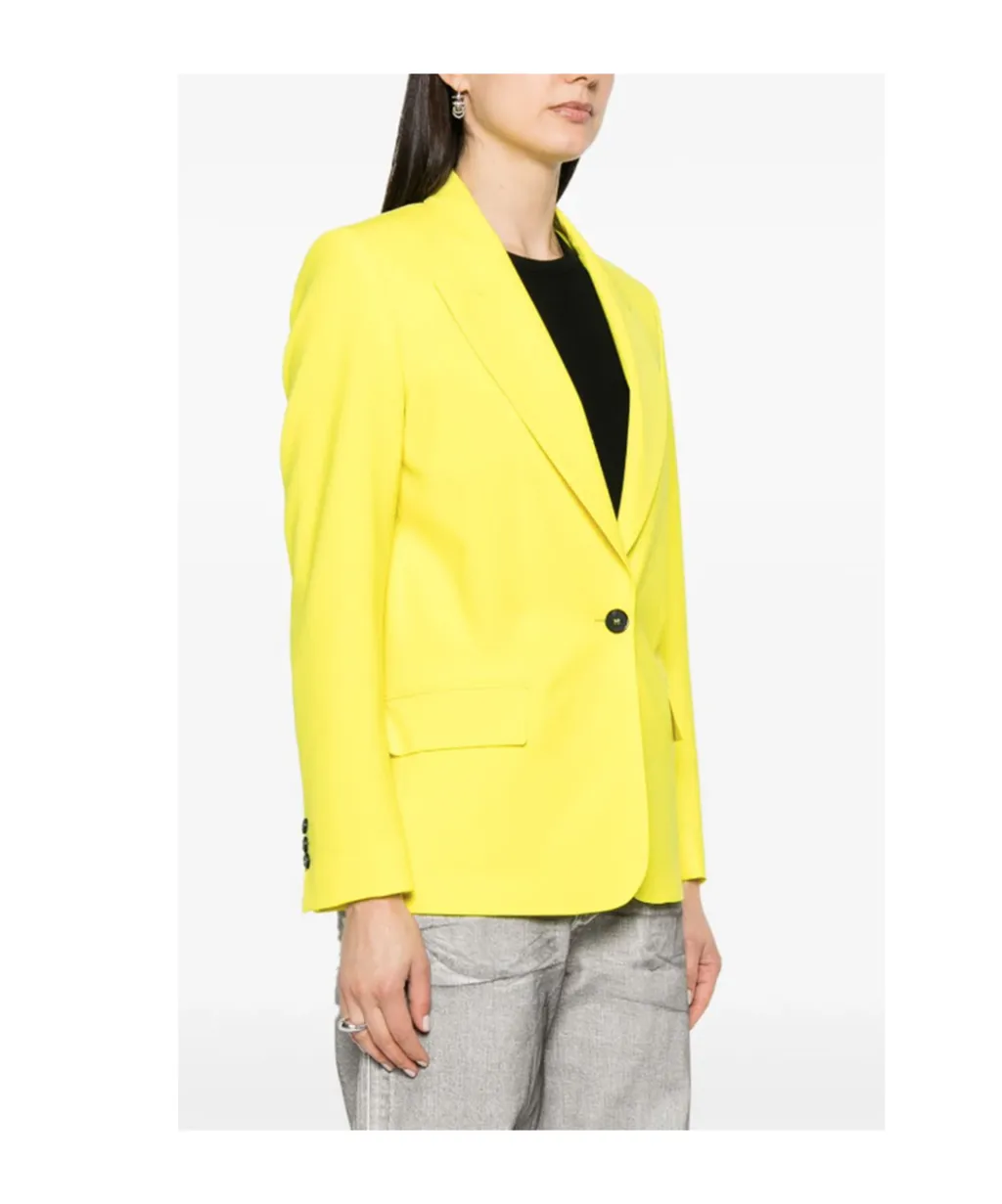 Single-Breasted Peak-Lapels Tailored Blazer