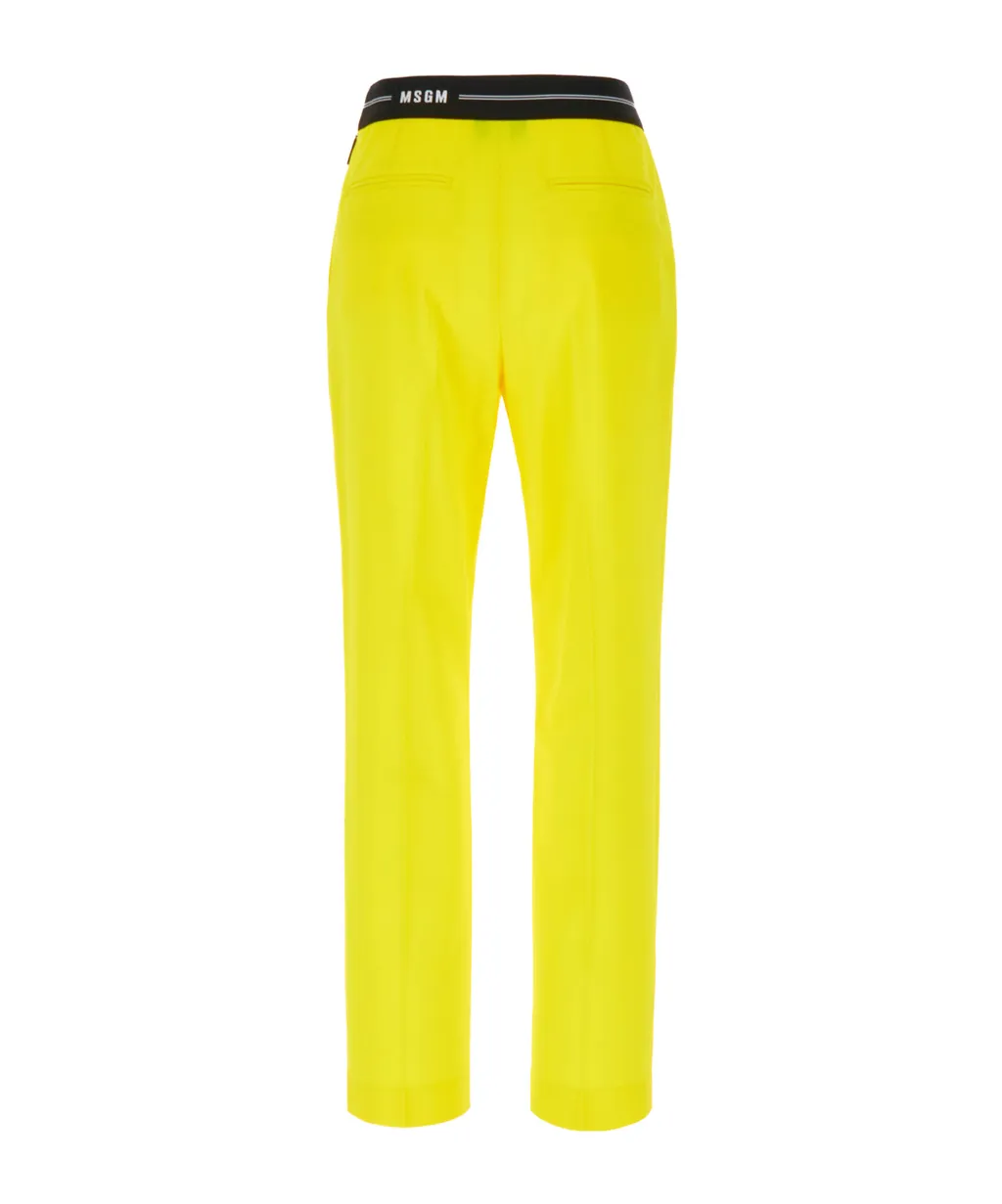 Logo Waistband Tapered Trousers