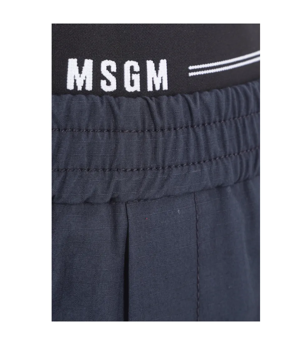 Logo Waistband Straight Leg Trousers