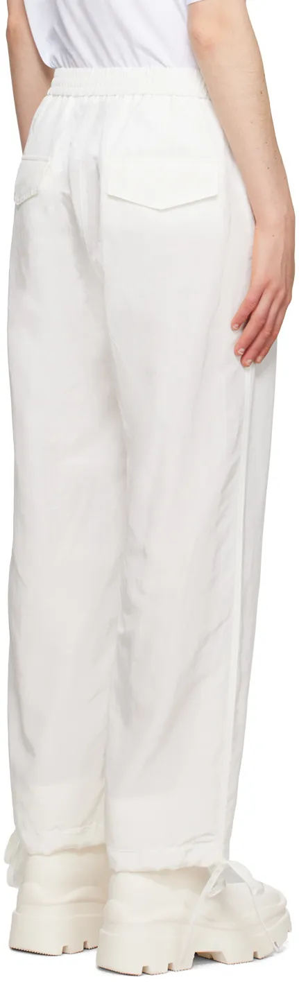 Elasticated-Ankles Wide-Leg Trousers