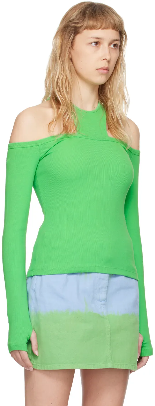 Hollowed-Out Long-Sleeved T-Shirt