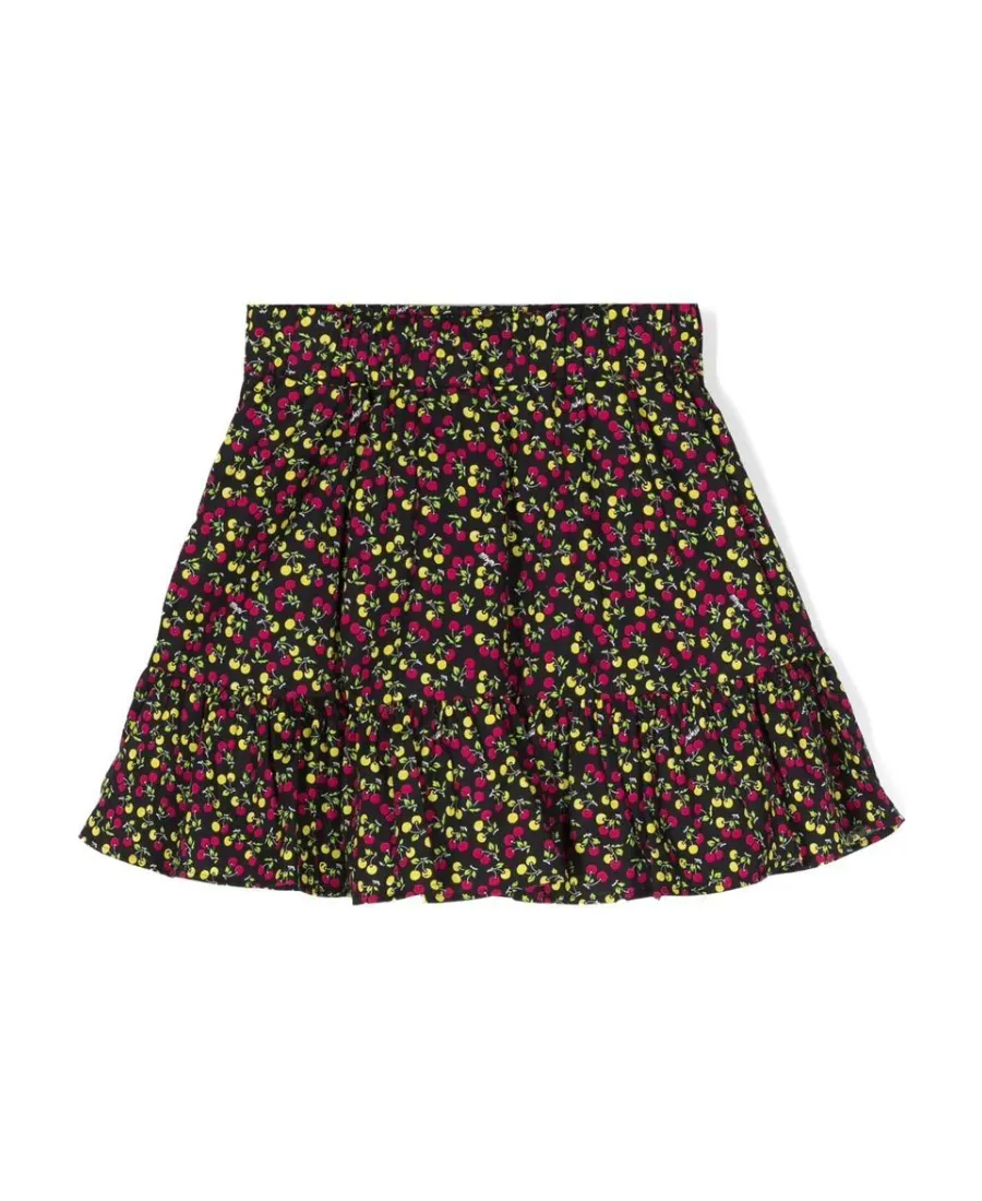 Flower Printed Umbrella Skirt