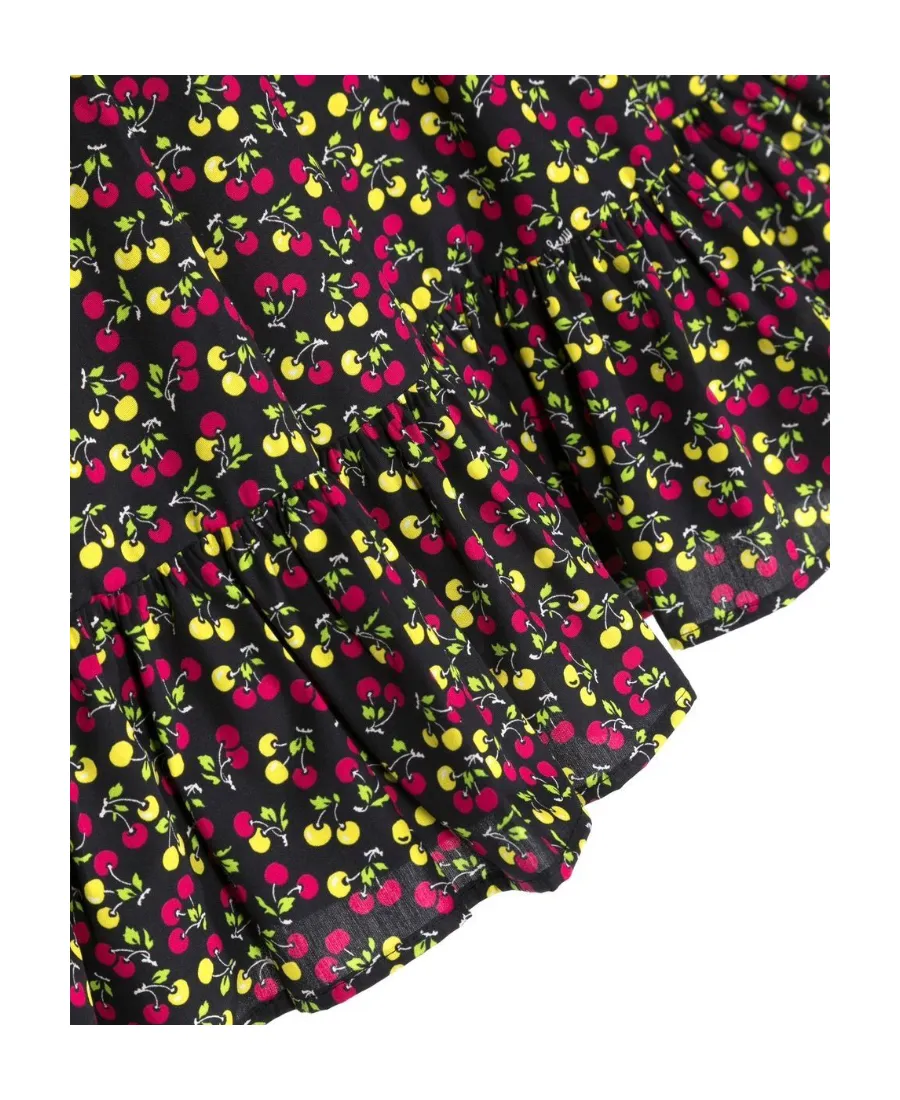 Flower Printed Umbrella Skirt