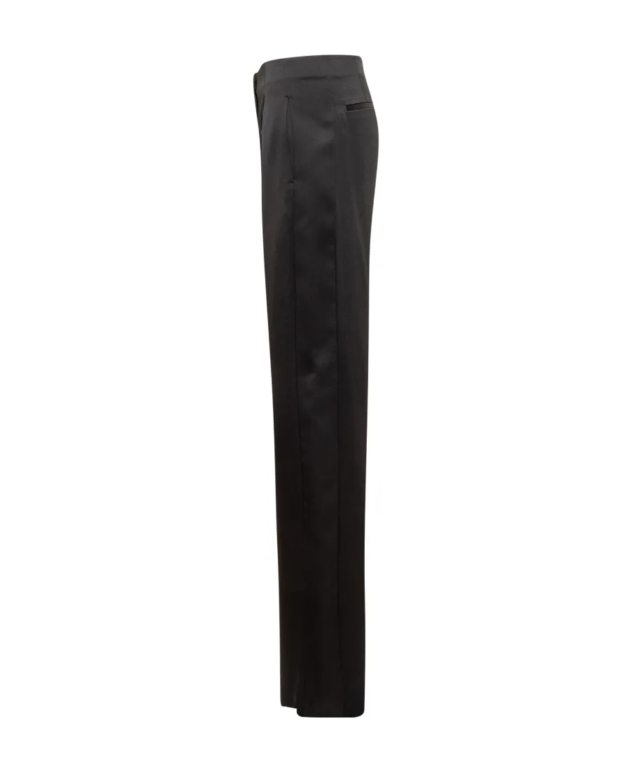 High-Waist Long Length Satin Pants