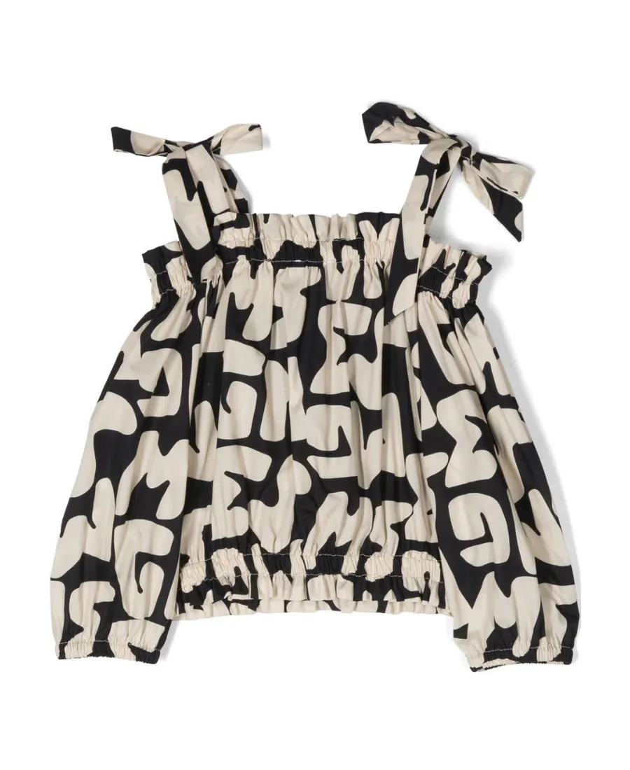 Logo Short-Style Blouse