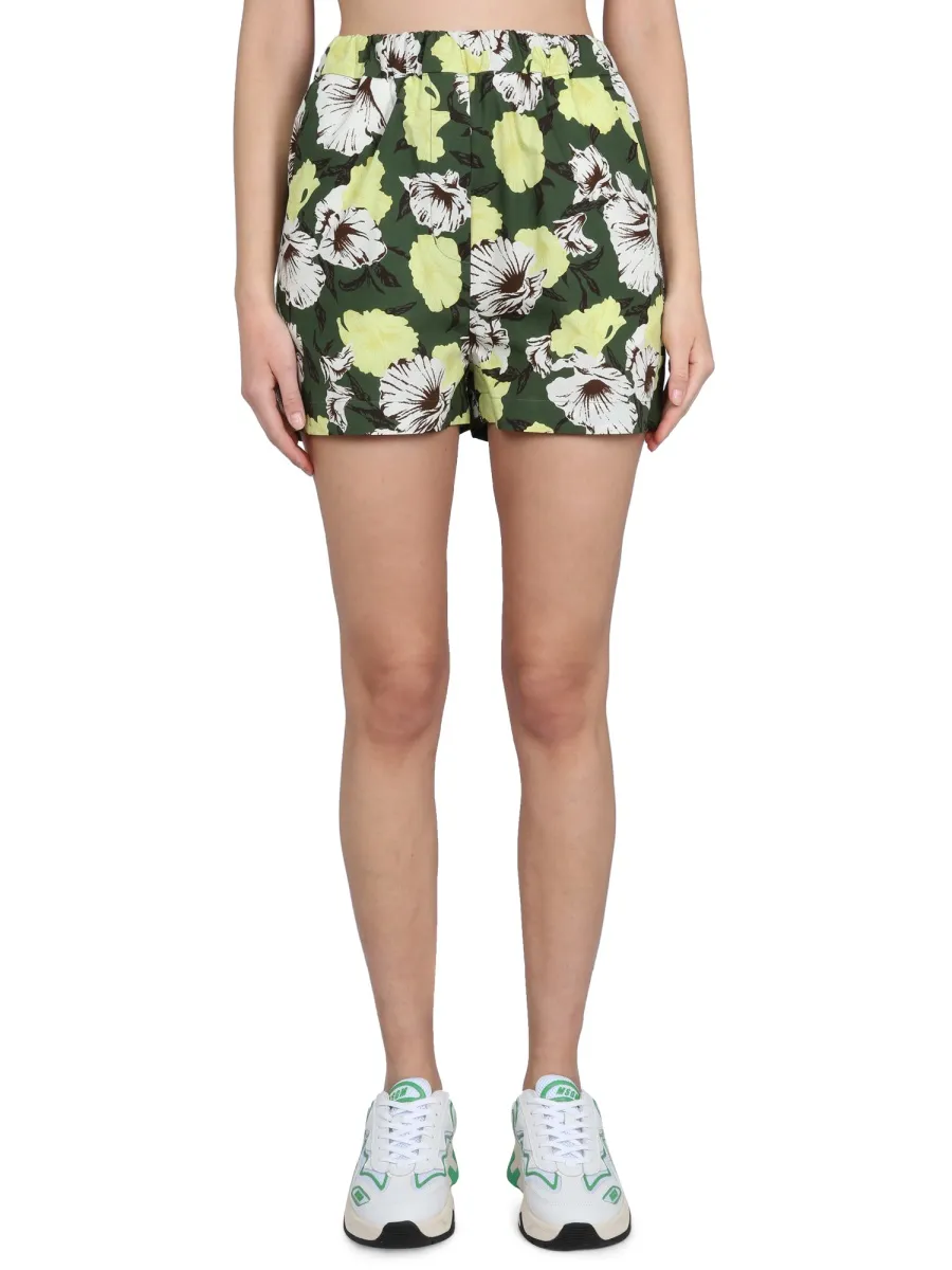 Floral Printed High Waist Shorts