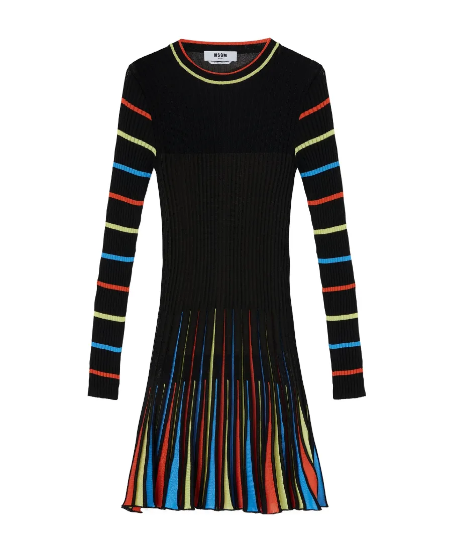 Round Neck Long-Sleeved Dress